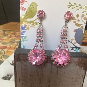 Source Unknown Pink Gemstone Earrings
